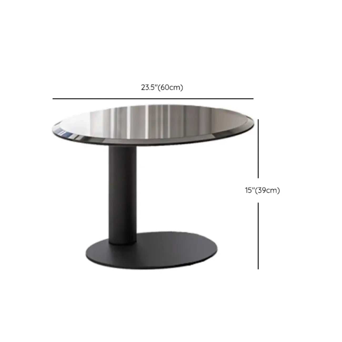 Table Basse Gigogne Ronde en Bois de Récupération avec 2 Tiroirs