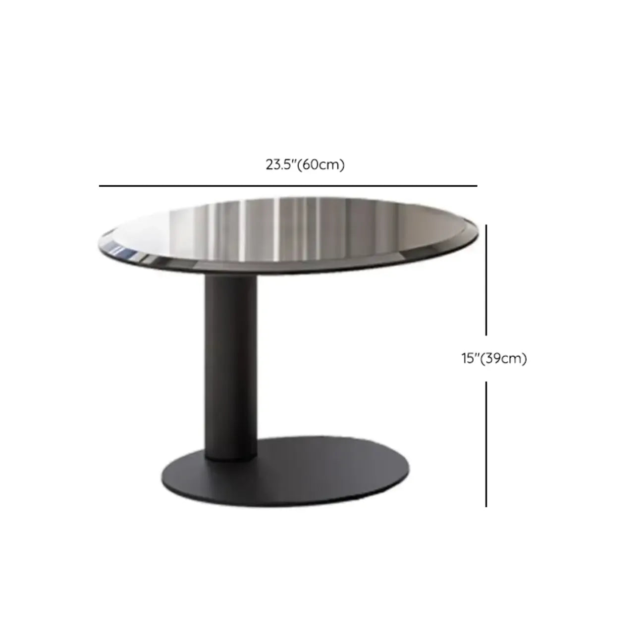 Table Basse Gigogne Ronde en Bois de Récupération avec 2 Tiroirs