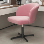 Fauteuil de bureau pivotant élégant en cuir orange