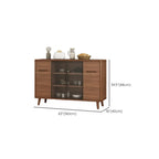 Buffet en bois moderne avec de spacieux placards de rangement