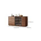 Buffet en bois moderne avec de spacieux placards de rangement