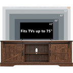 Meuble TV en bois de ferme, centre de divertissement rustique, meuble console - n/a