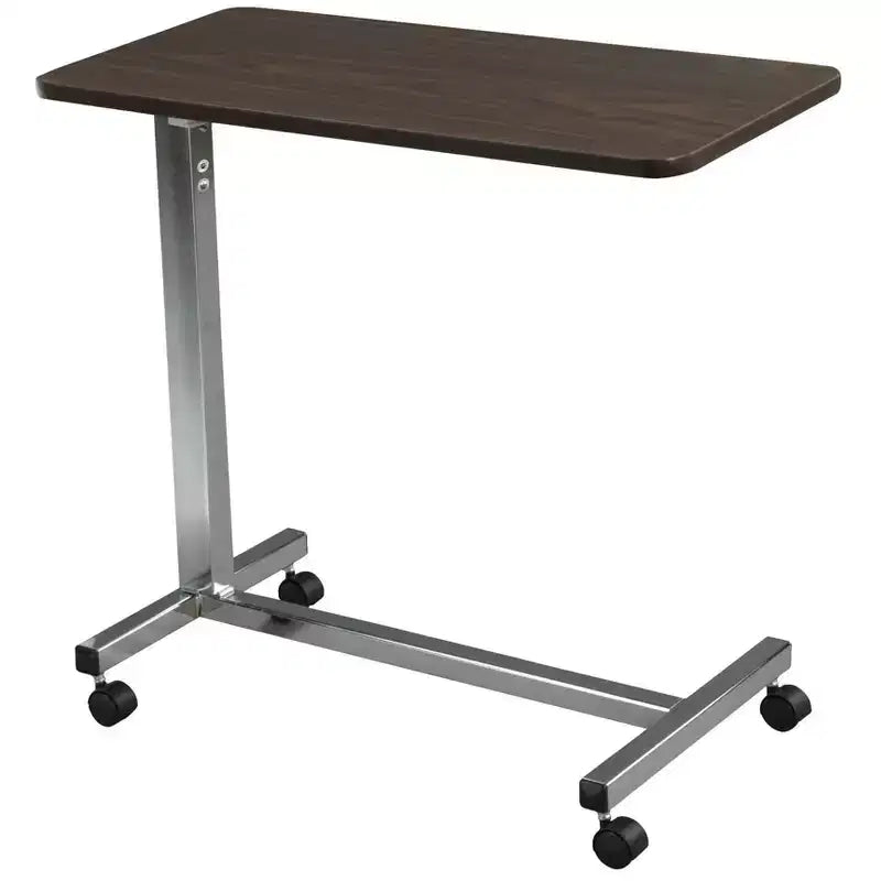 Table de lit Drive Medical, non inclinable, avec dessus de table en chrome