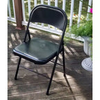 29.52" Peakform Vinyl Padded Folding Chair Black