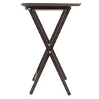 Table d'appoint en forme d'éventail Anila de 5 pièces - Winsome : Tables pliantes en bois massif, bords biseautés, étagère de rangement
