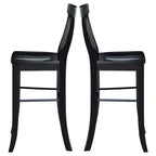 Tabouret de bar Martha X de 30 po, noir de jais - International Concepts : bois massif, design traditionnel