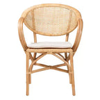 Lot de 2 chaises de salle à manger en rotin Varick naturel/marron - Bali et Paris