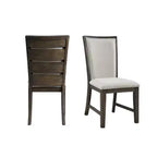 Lot de chaises d'appoint Jasper Slat Back en noyer grillé - Picket House Furnishings : Rembourrées, polyester, cadre en bois, capacité de 136 kg