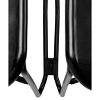 Chaise empilable ultra-compacte multi-usage (lot de 2), noire - Hampden Furnishings : piètement luge, polypropylène, aucun assemblage requis