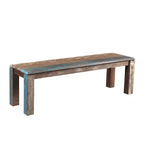 60" Old Reclaimed Wood Bench Brown - Timbergirl: Rustic Rectangle Dining Bench, Seats 1, Dry Dust Care