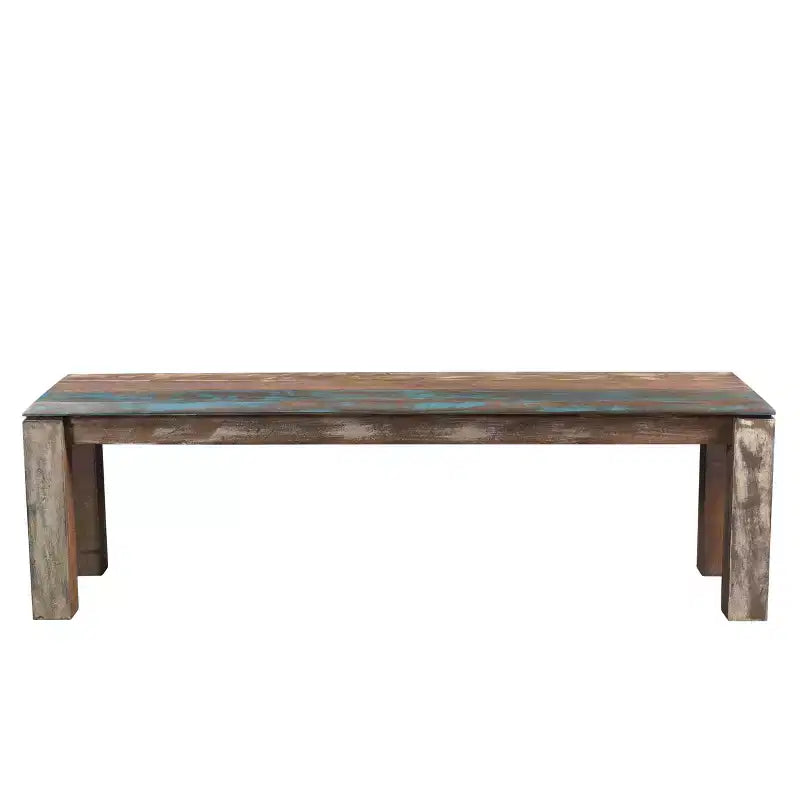 Banc en bois de récupération 60" marron - Timbergirl : Banc de salle à manger rustique rectangulaire, 1 place, entretien à sec