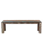Banc en bois de récupération 60" marron - Timbergirl : Banc de salle à manger rustique rectangulaire, 1 place, entretien à sec