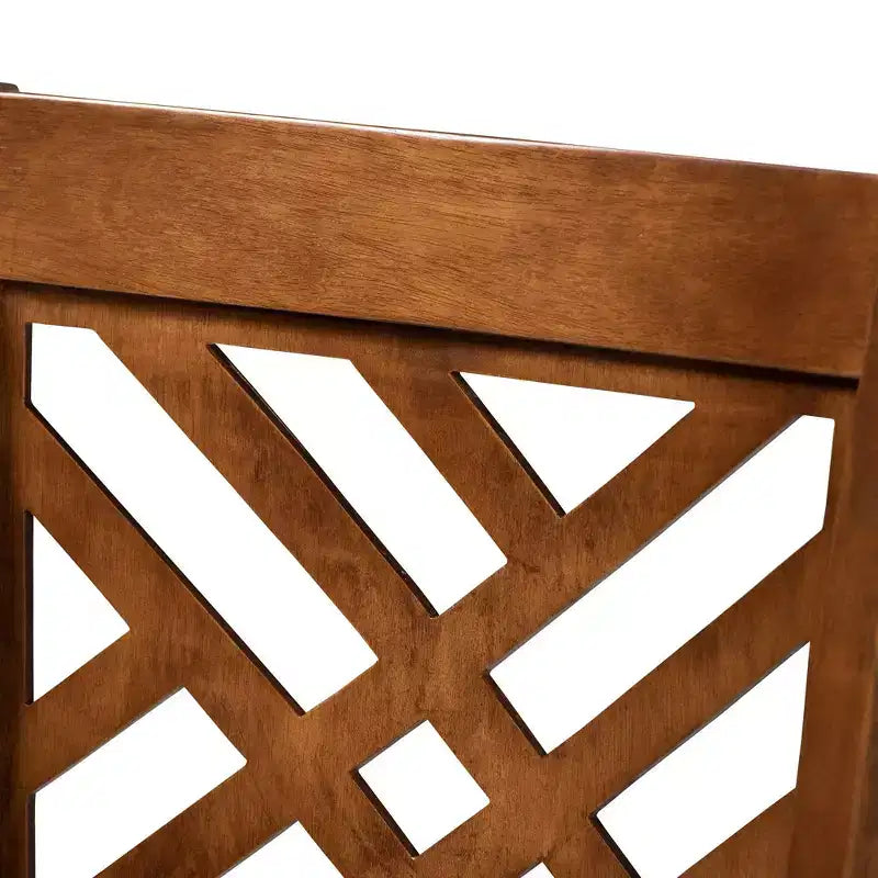 Ensemble de 2 chaises de bar hauteur comptoir Caron en tissu gris/noyer - Baxton Studio