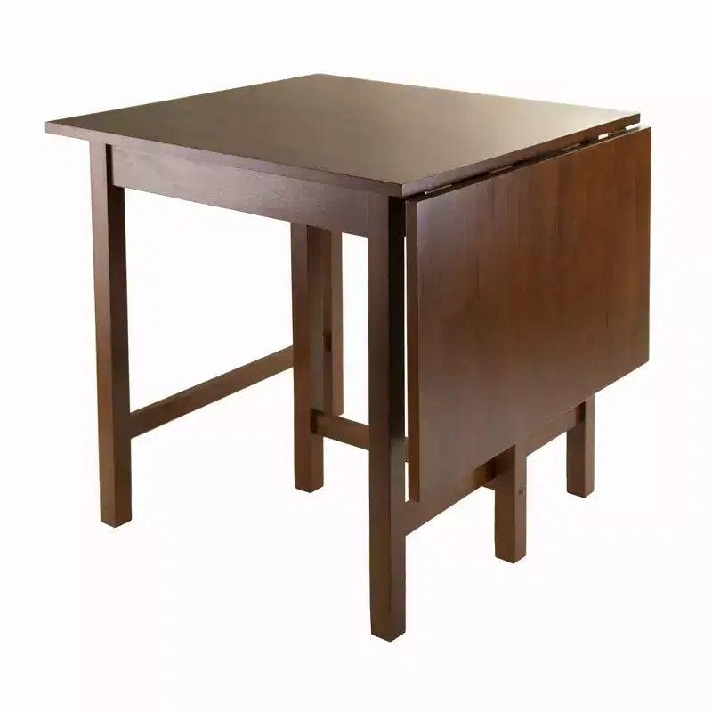 Ensemble de salle à manger 5 pièces avec table à rallonges en bois/noyer antique - Winsome : chaises à barreaux, design peu encombrant