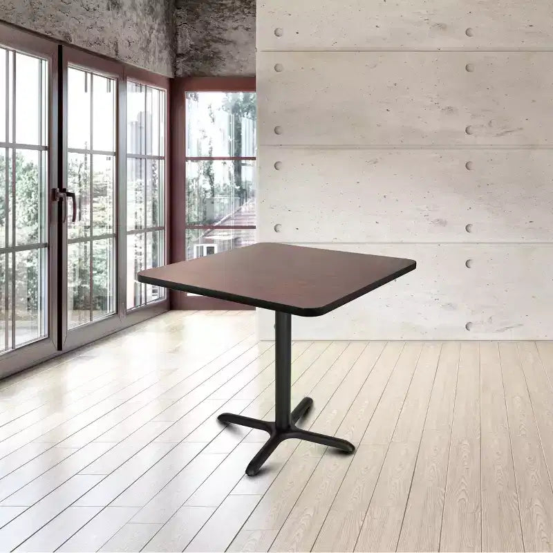 Table à dîner carrée de 36 po à noyau composite : Non extensible, style moderne - Hampden Furnishings
