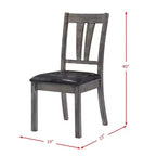 Table à manger extensible Grayson 5 pièces avec sièges rembourrés Chêne gris - Picket House Furnishings : Bois d'hévéa, 6 places, Forme carrée