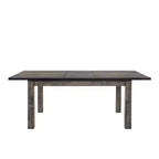 Table à manger extensible Grayson 5 pièces avec sièges rembourrés Chêne gris - Picket House Furnishings : Bois d'hévéa, 6 places, Forme carrée