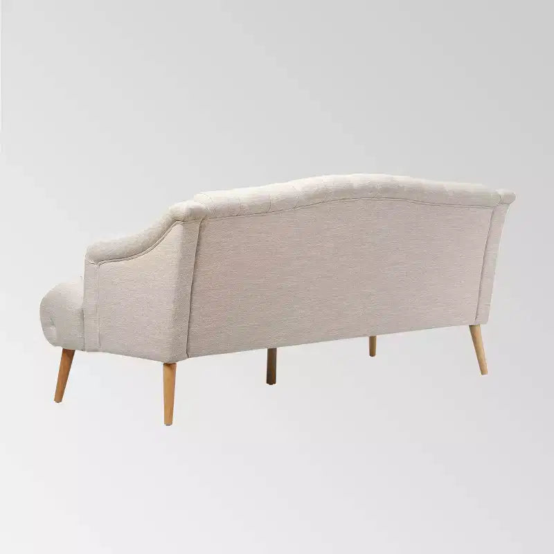 Christopher Knight Home Canapé contemporain capitonné Adelia Beige : Moderne rembourré, 3 places, cadre en bois