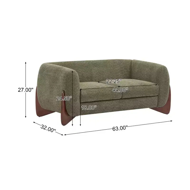 Christopher Knight Home James Canapé 2 Places en Tissu Bouclé Vert de 63 po