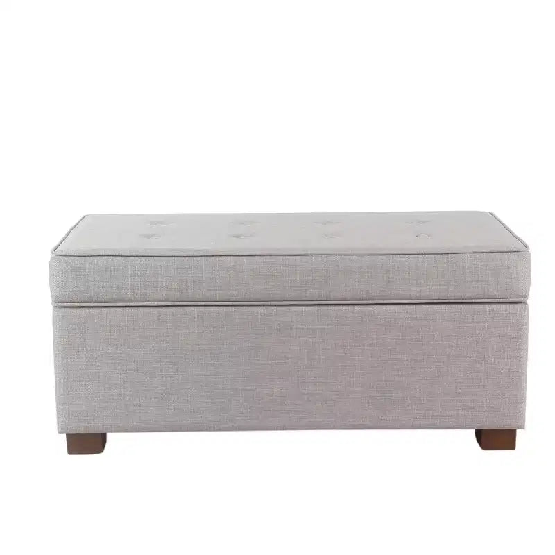 Pouf de rangement Shelton avec dessus capitonné - Gris - Threshold™ : Meuble rectangulaire rembourré avec couvercle