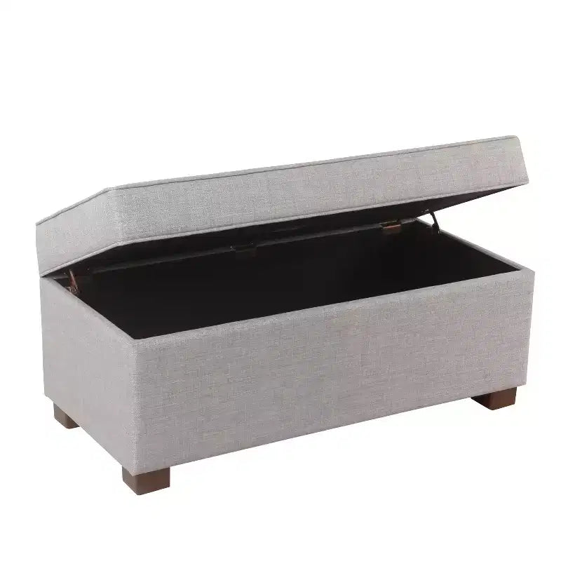 Pouf de rangement Shelton avec dessus capitonné - Gris - Threshold™ : Meuble rectangulaire rembourré avec couvercle