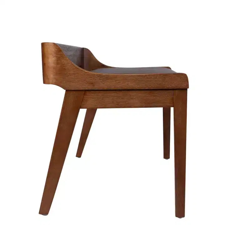 Banc de salle à manger Rasmus 60 po Châtaigne - Boraam : Bois d'acacia, siège en similicuir, deux places