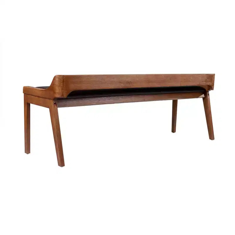 Banc de salle à manger Rasmus 60 po Châtaigne - Boraam : Bois d'acacia, siège en similicuir, deux places