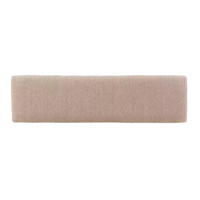 Banc 60" Jackson traditionnel en bois et assise tapissée beige noisette foncée - Powell