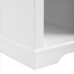 Banc de rangement Anderson blanc - Crosley : Rembourré, revêtement en lin, style champêtre