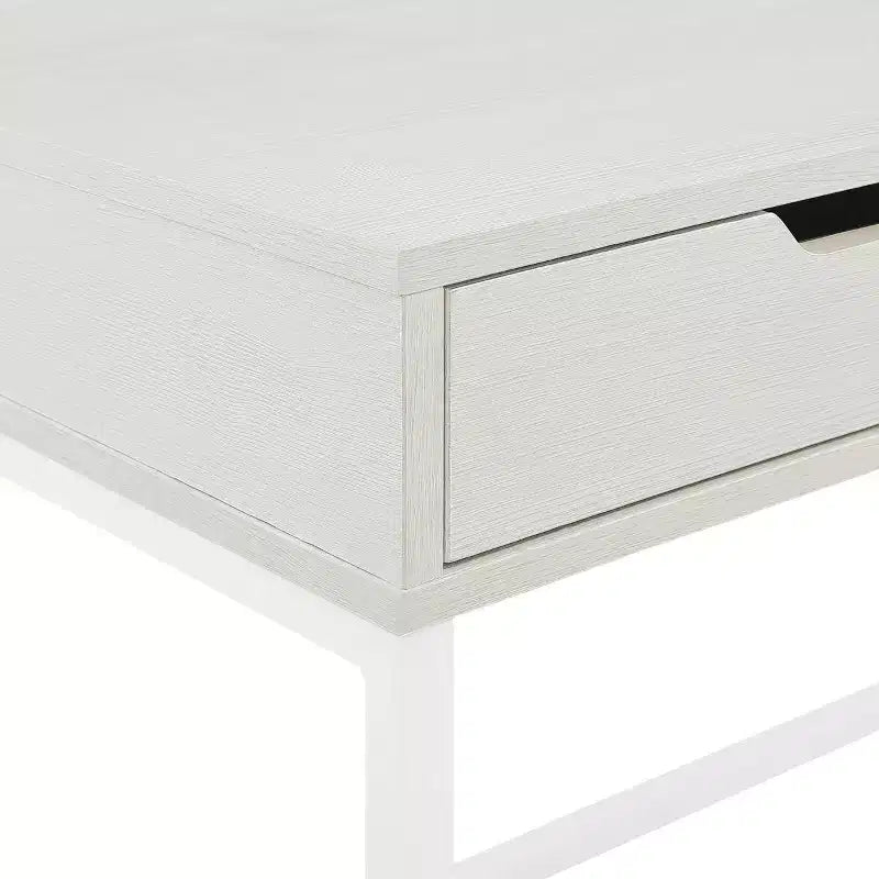 Bureau Contempo 101,6 cm avec tiroir et étagère Chêne blanc - OSP Home Furnishings : Structure en acier robuste, Surface en MDF