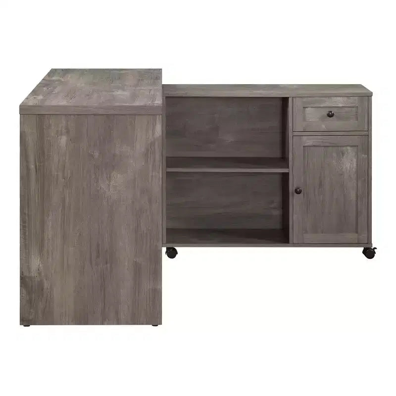 Bureau Waverly Scottish Alder - OSP Home Furnishings : mobilier de bureau moderne du milieu du siècle avec rangement, surface en MDF