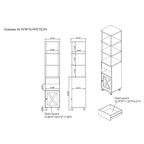 Bibliothèque multi-rangements Clander 72,3" : Structure en fer, meuble avec porte coulissante type "grange" - HOMES: Inside + Out