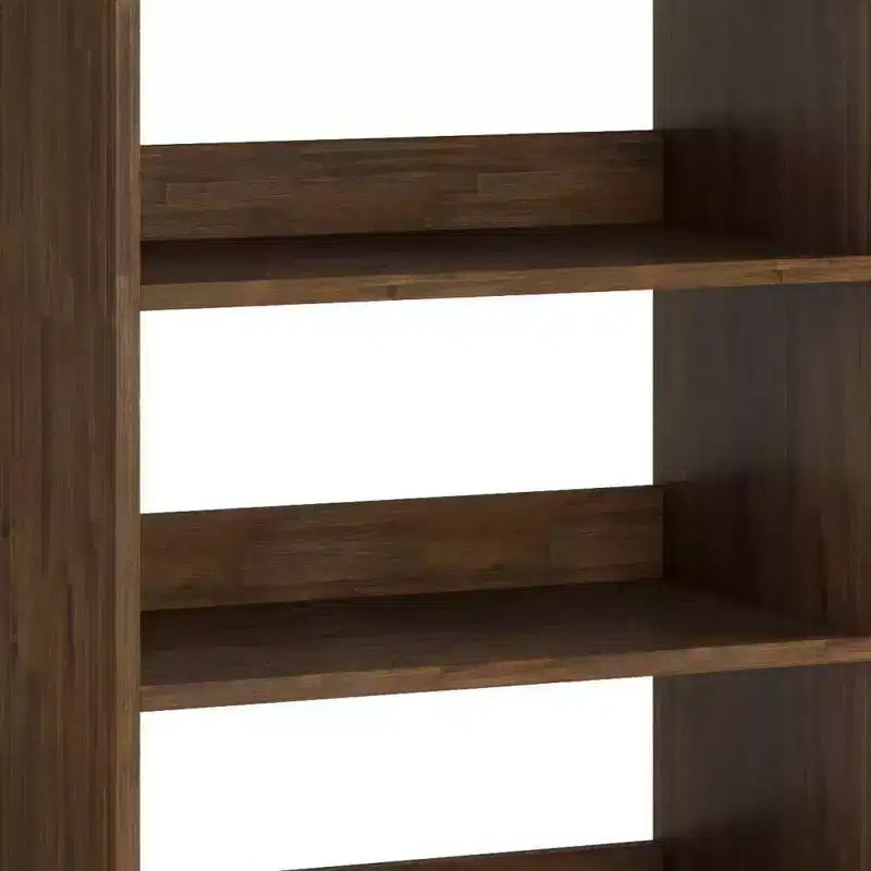 Bibliothèque haute Saylor de 162 cm avec pieds épingles et tiroir – WyndenHall : Design industriel, bois d'acacia