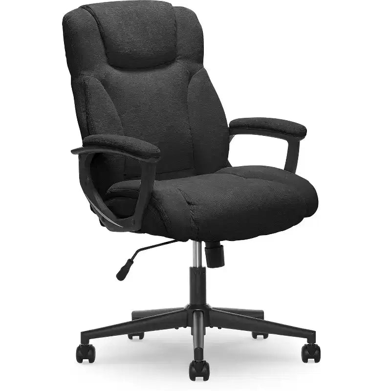 Chaise de bureau Style Hannah II Noir Nuit - Serta : Direction, Microfibre, Capacité 181 kg