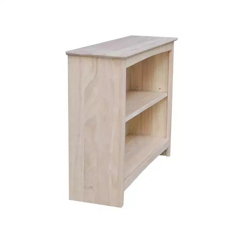 Bibliothèque Shaker 30"x38" non finie - International Concepts : Hévéa massif, 2 étagères fixes