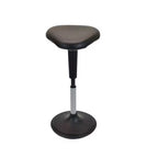 Chaise de bureau debout Wobble en vinyle noir - Uncaged Ergonomics