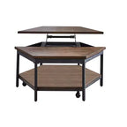 Table basse relevable hexagonale en métal Ultimo de Steve Silver Co., coloris marron