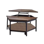 Table basse relevable hexagonale en métal Ultimo de Steve Silver Co., coloris marron