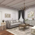 Table d'appoint traditionnelle en bois ivoire - Olivia & May