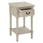 Table d'appoint traditionnelle en bois ivoire - Olivia & May