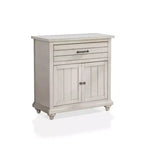HOMES: Inside + Out Longo Hallway Cabinet Antique White: Birch Frame, Adjustable Shelves, Anti-Tip Hardware, Transitional Style