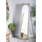 Olivia & May Miroir Console en Bois Naturel Marron : Style Bohème, Rectangulaire, Aucun Assemblage Requis