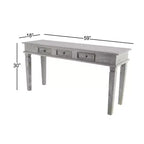 Console Rustique en Acajou Gris - Olivia & May