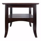 Table basse Camden Coffee - Winsome : Composite de bois foncé traditionnel, Étagère de rangement, Pieds évasés, Meuble de salon
