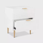 Table de chevet 2 tiroirs Jolie blanc - Adore Decor