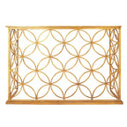 Olivia & May Console Rectangulaire Traditionnelle Moderne en Métal Doré : Entrée Élégante, Design Étroit