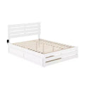 Queen Oxford Bed with Footboard, USB Charger & XL Trundle - AFI: Farmhouse Style, Hardwood Frame, Painted Finish, 800 lb Capacity