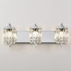 Appliques murales en cristal à 3 lumières pour salle de bain, style moderne et glamour