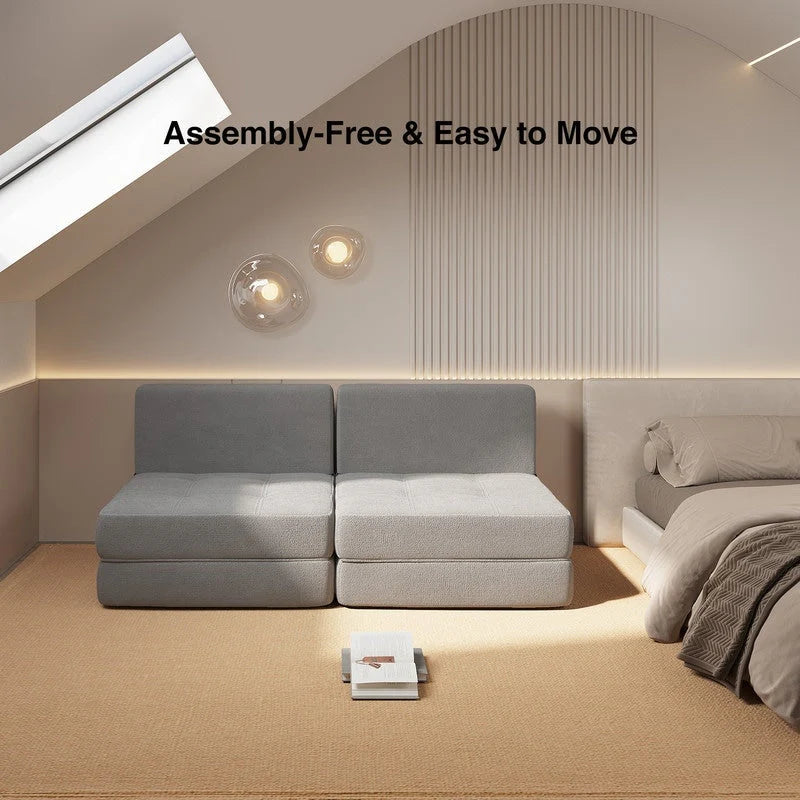 Chaise convertible 3-en-1, Chaise pliante, Lit de repos dépliable