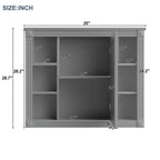 Meuble-lavabo de salle de bain moderne de 91 cm avec lavabo et armoire de toilette, 2 portes et 2 tiroirs